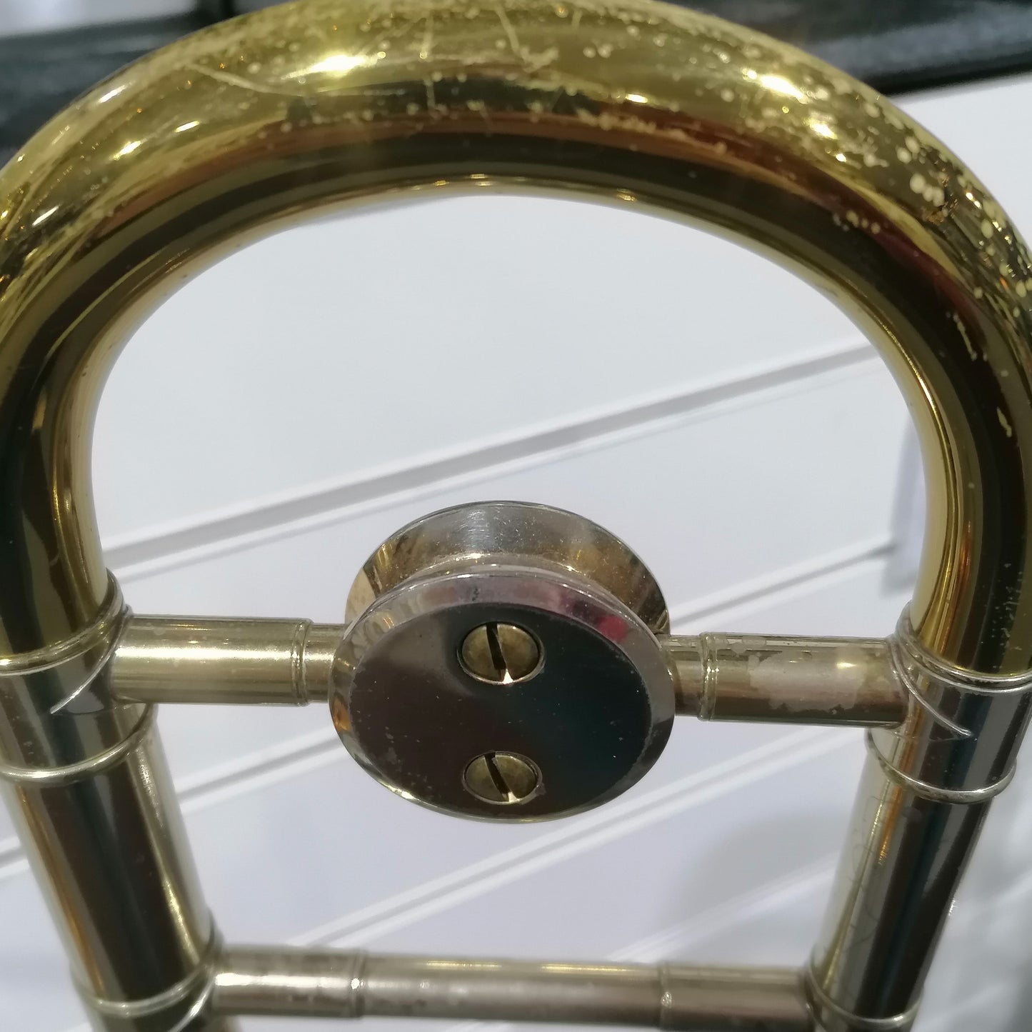Close Up on Used Bach Bb Model 42 Trombone
