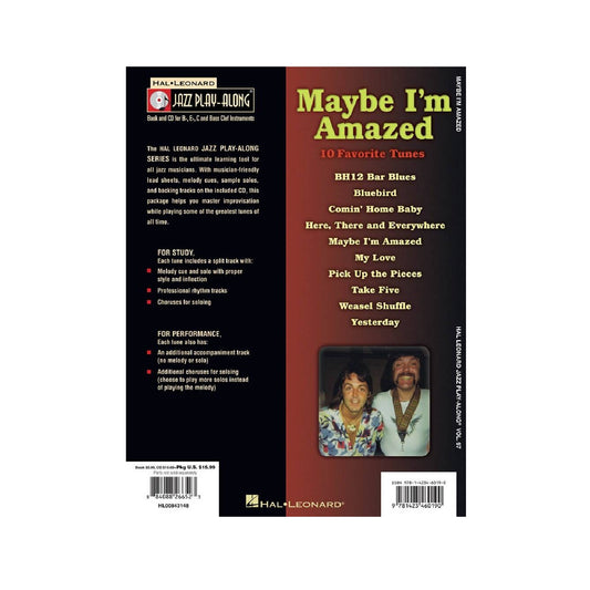 Maybe I'm Amazed Jazz Play-Along Book & CD featuring Howie Casey