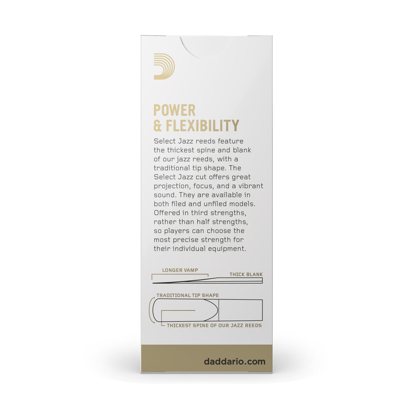 D'Addario Jazz Select Filed Baritone Saxophone Reed