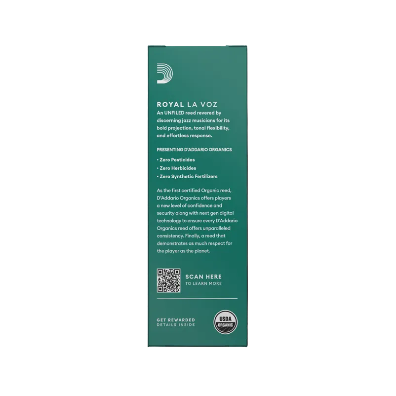 Royal La Voz Organic by D'Addario Tenor Saxophone Reed
