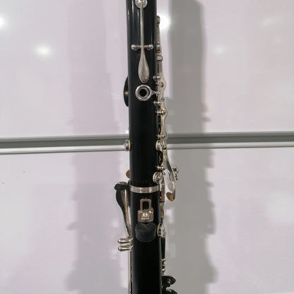 Black clarinet on a white background