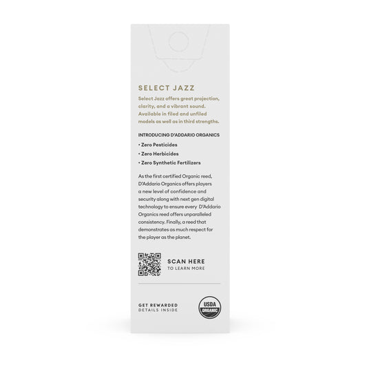 D'Addario Jazz Select Filed Tenor Saxophone Reed