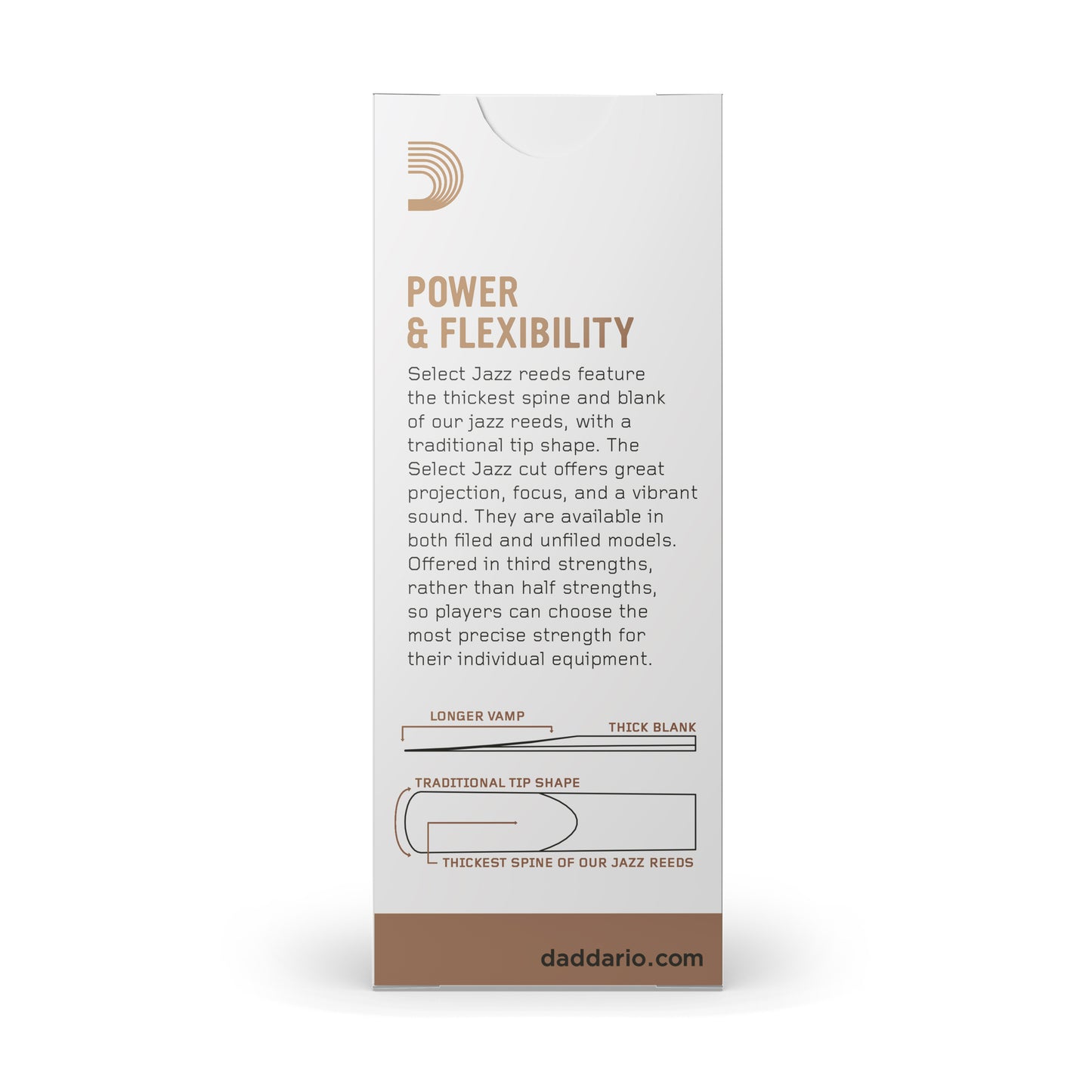 D'Addario Jazz Select Unfiled Baritone Saxophone Reed