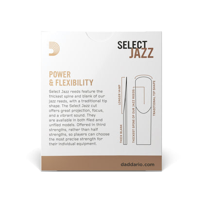 D'Addario Jazz Select Unfiled Alto Saxophone Reed