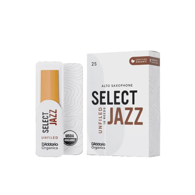 D'Addario Organics Select Jazz Unfiled Alto Saxophone Reed