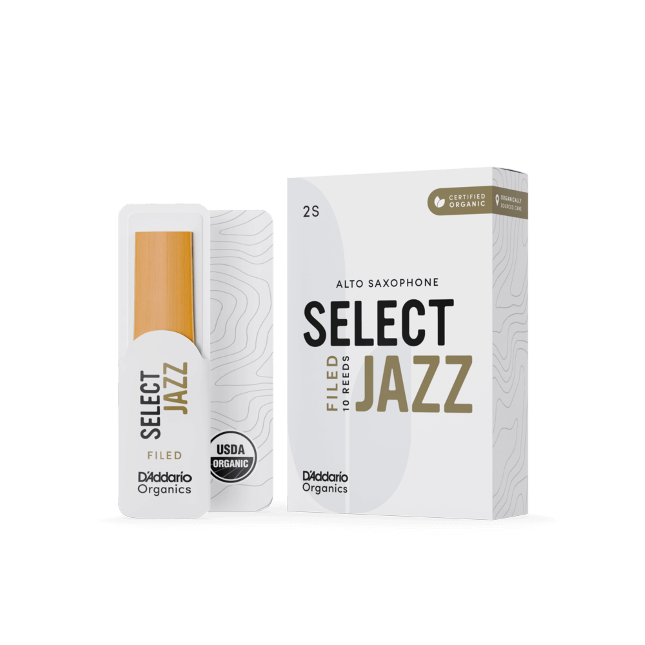 D'Addario Organics Select Jazz Filed Alto Saxophone Reed