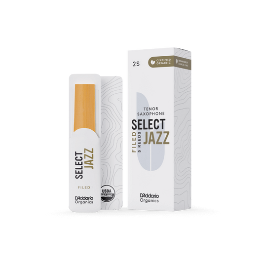 D'Addario Organics Select Jazz Filed Tenor Saxophone Reed