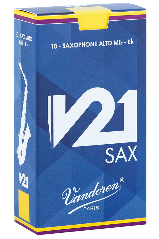 Vandoren V21 Alto Saxophone Reeds, Box of 10