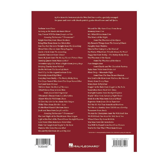 The Big Book of West End Songs for Piano/Voice/Guitar